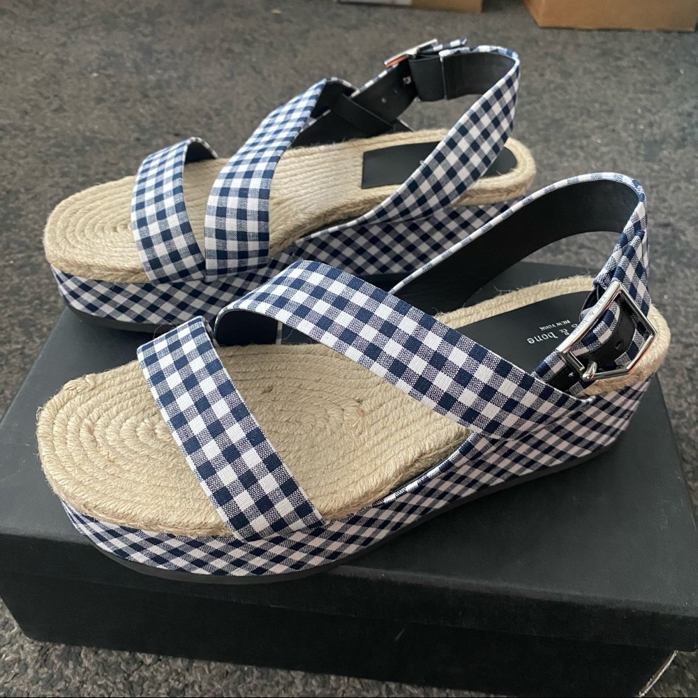 Rag & Bone Megan checkered Espadrilles sandals - Picture 4 of 9
